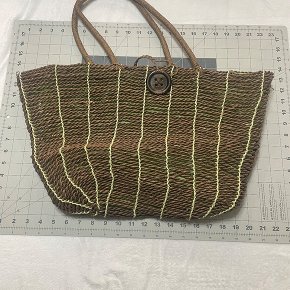 Roxy Y2K Vintage Woven Beach Bag XL Rare - Picture 10 of 12